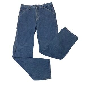 NWT Falls Creek Carpenter Jeans Men's 34x36 Relaxed Fit Utility Blue Denim
